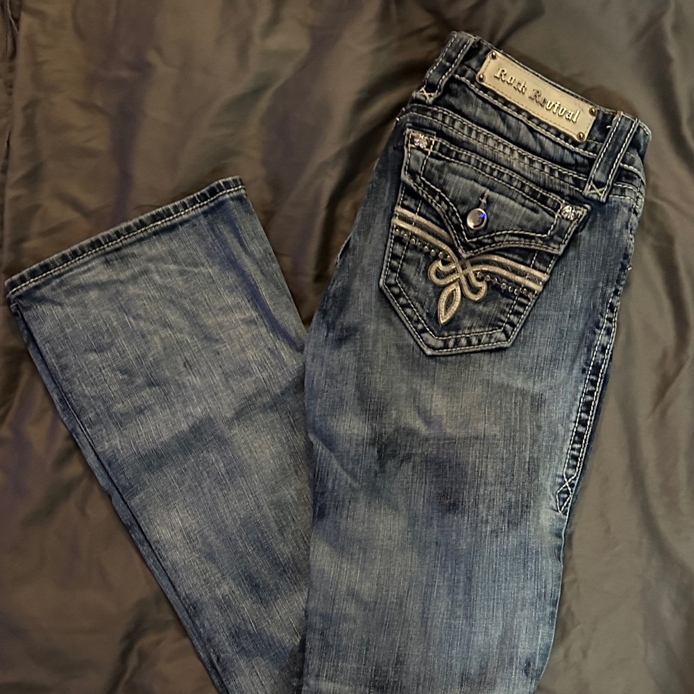 Rock Revival Dark Blue Boot Cut Jeans